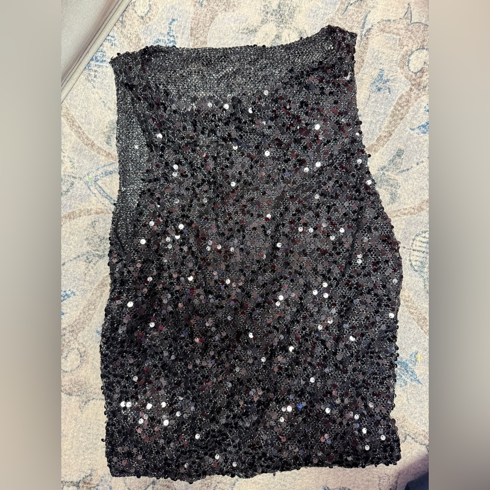 Black Sequin Tank